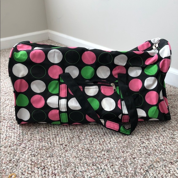 SOLD Polka dot duffel bag - Picture 1 of 4